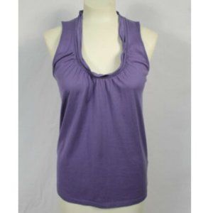 Banana Republic Blue Sleeveless Ruffle-Collar TopM